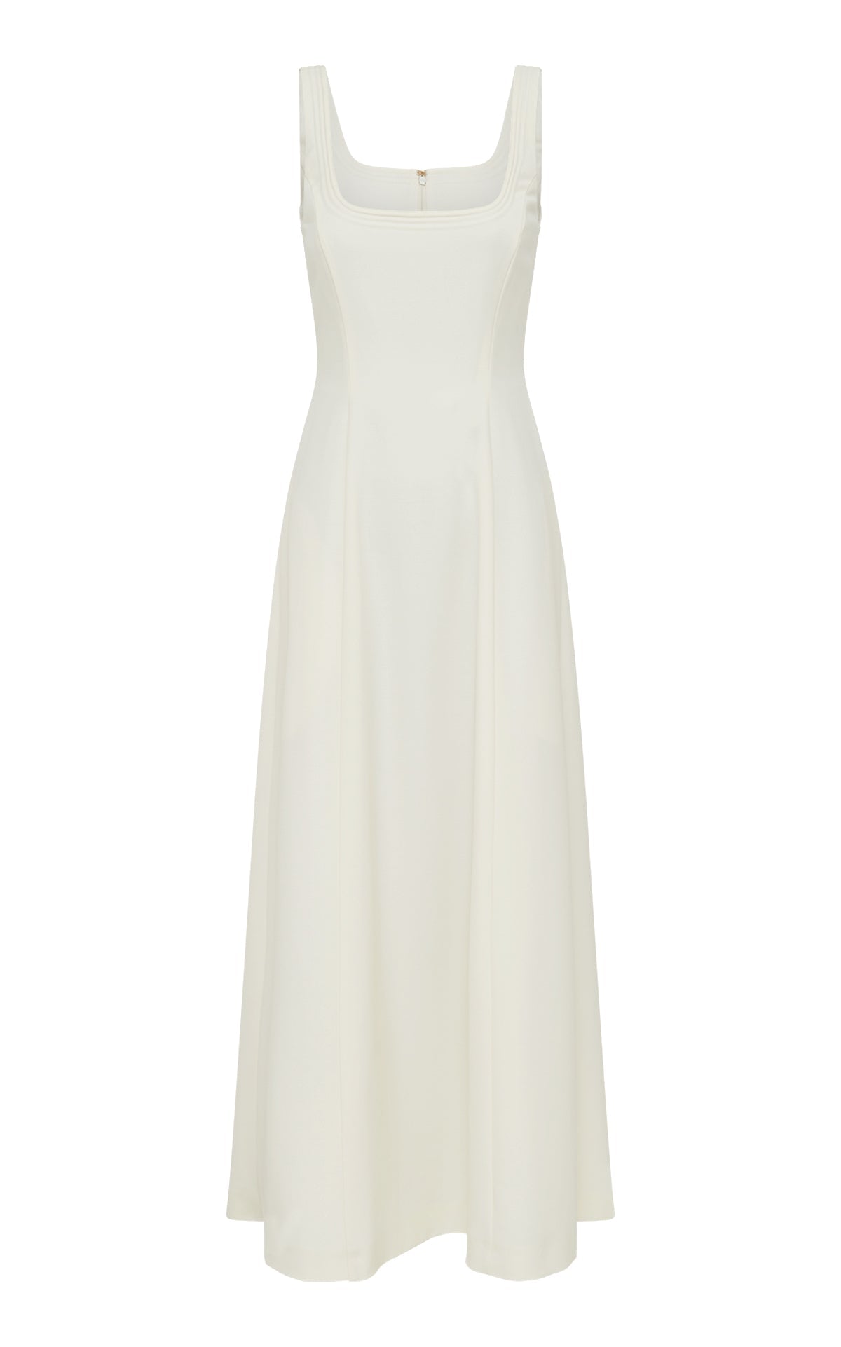 Adaline Midi Dress in Ivory Soft Wool