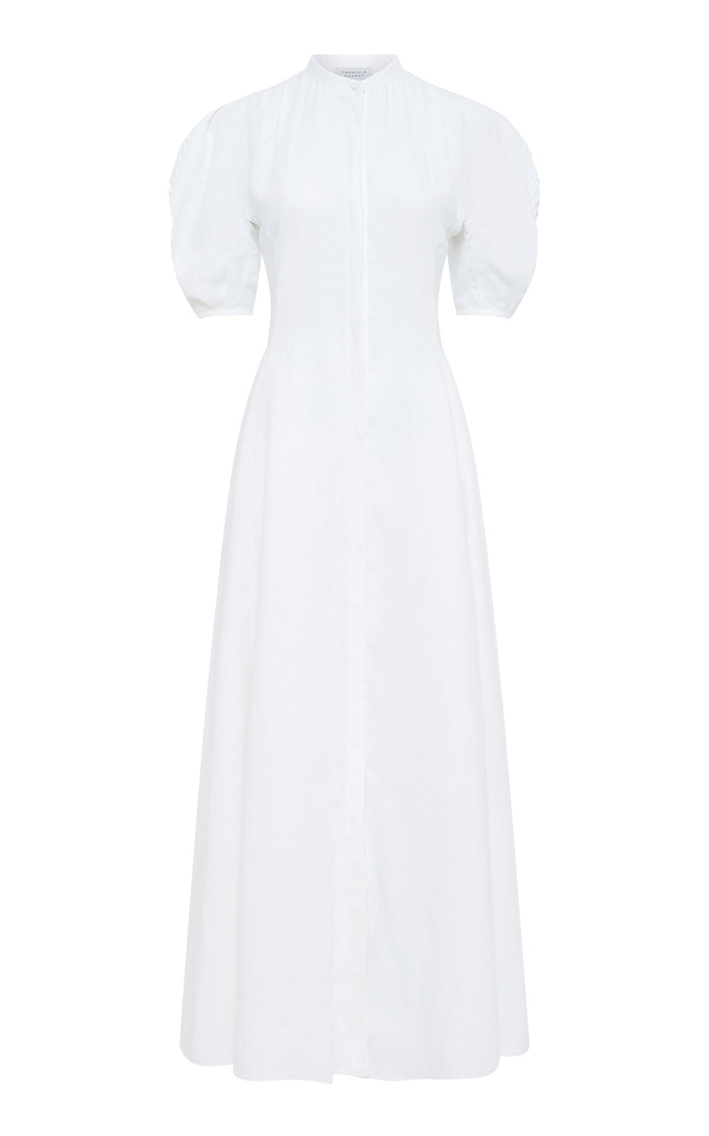 Arabella Shirtdress in White Aloe Linen