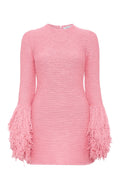Liam Knit Mini Dress in Rosa Cashmere Silk