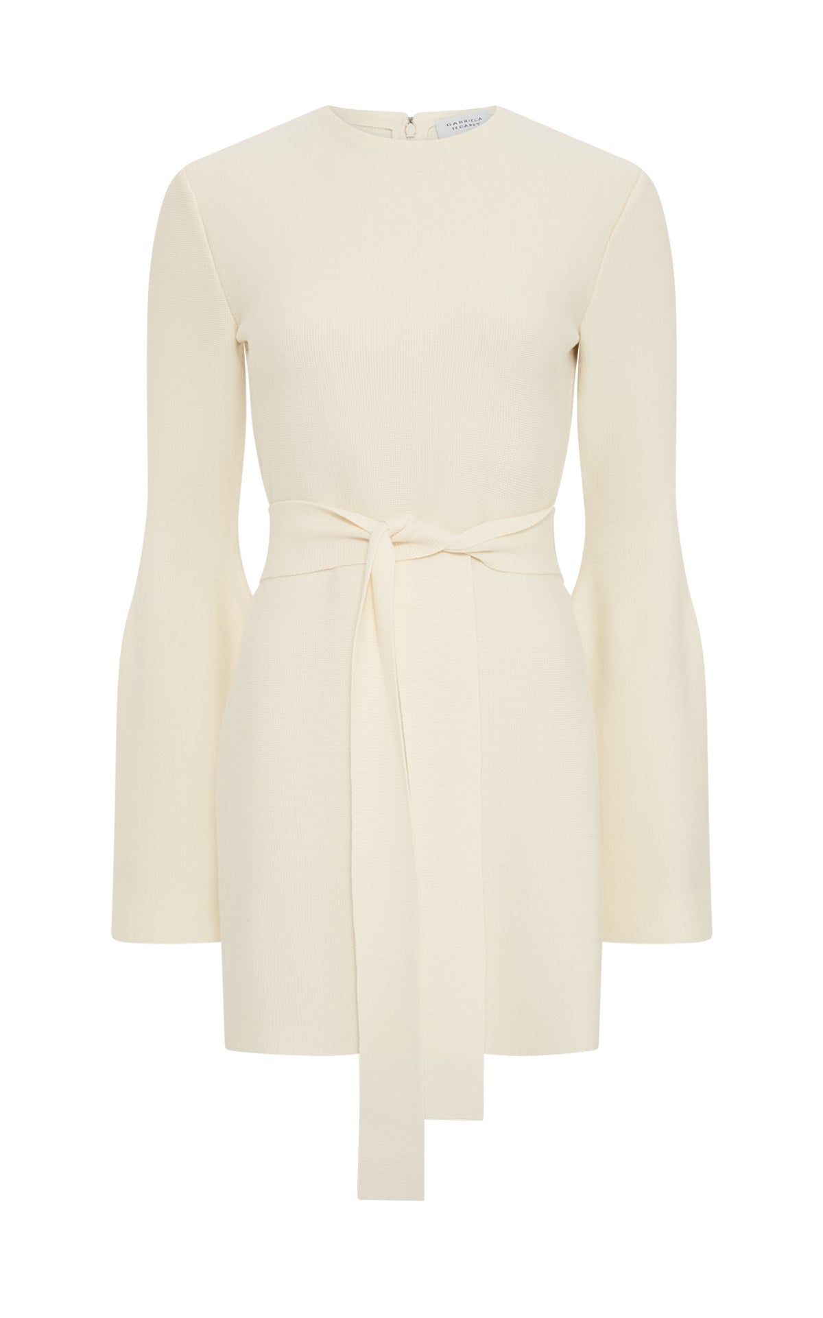 Tenas Knit Mini Dress in Ivory Merino Wool Cashmere