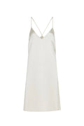 Dinah Slip Midi Dress in Ivory Silk Satin